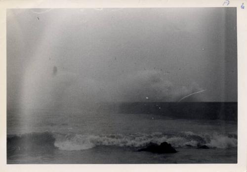 Photograph Showing The South Breakwater In Stormy Conditions