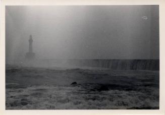 Photograph Showing The South Breakwater In Stormy Conditions