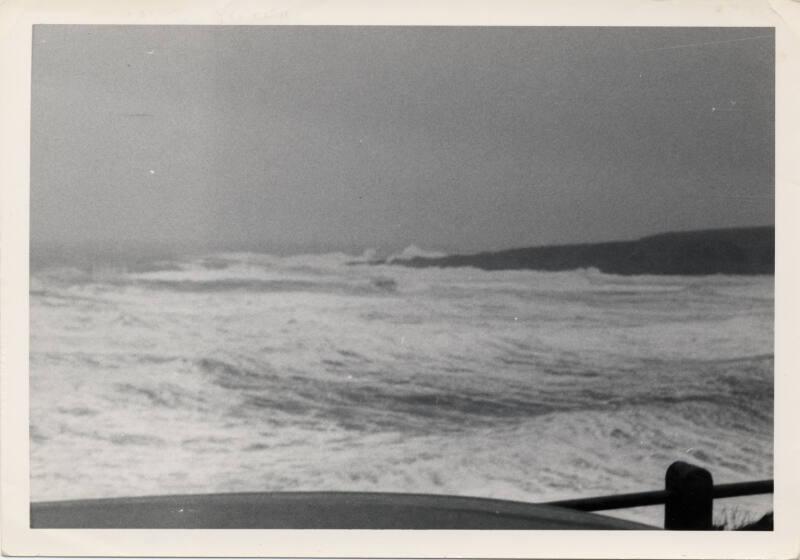 Photograph Showing The South Breakwater In Stormy Conditions