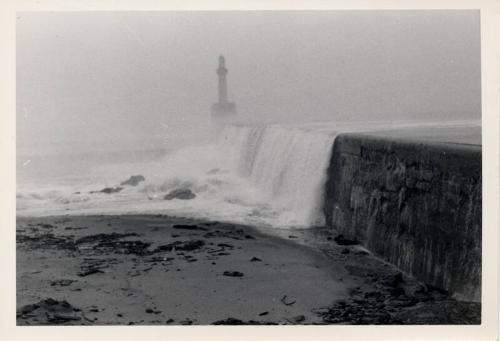 Photograph Showing The South Breakwater In Stormy Conditions