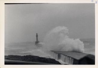 Photograph Showing The South Breakwater In Stormy Conditions