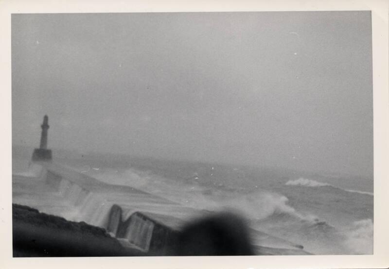 Photograph Showing The South Breakwater In Stormy Conditions