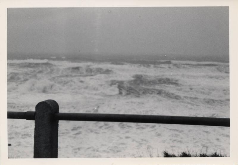 Photograph Showing The South Breakwater In Stormy Conditions