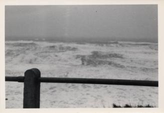 Photograph Showing The South Breakwater In Stormy Conditions