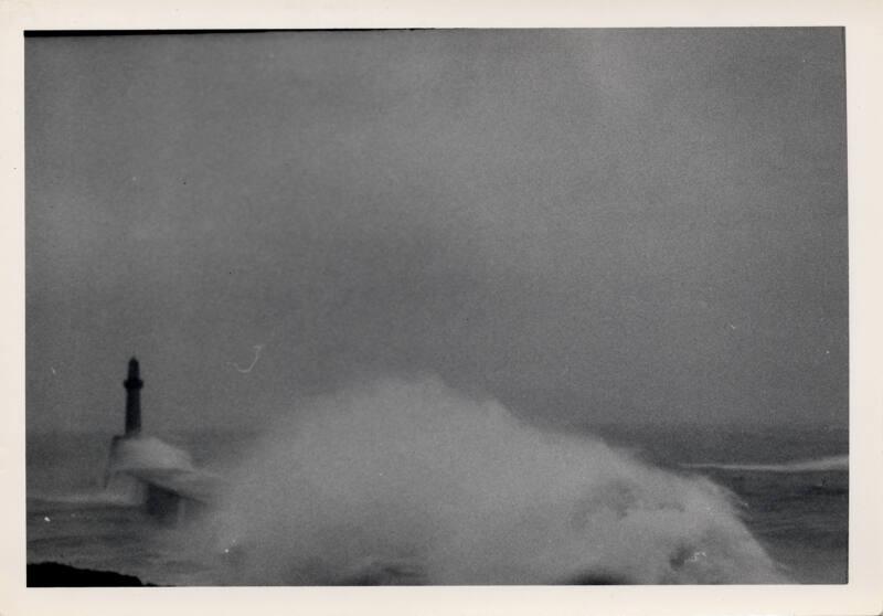 Photograph Showing The South Breakwater In Stormy Conditions