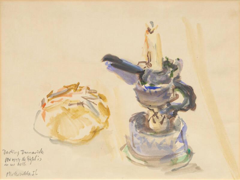 Still Life With Candlestick & Bread