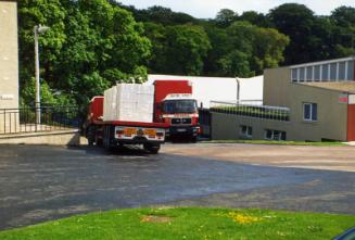 Lorries with Pulp at Donside Papermill