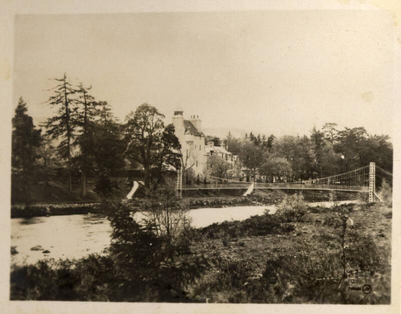 Black and white photograph Showing Abergeldie Castle