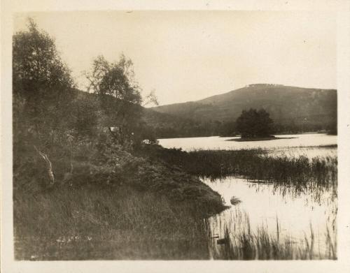 Black and white photograph Showing Bissemohr Loch, Aboyne