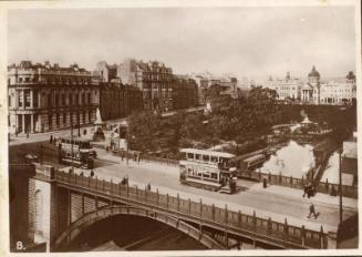 Black and white photograph Showing East and West Churches from Union Street