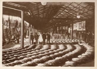 Black and white photograph Showing Aberdeen Fish Market