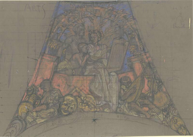 Arts - Study for a Spandrel Decoration, St Louis