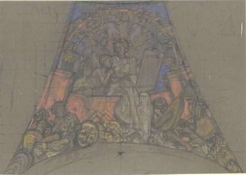 Arts - Study for a Spandrel Decoration, St Louis