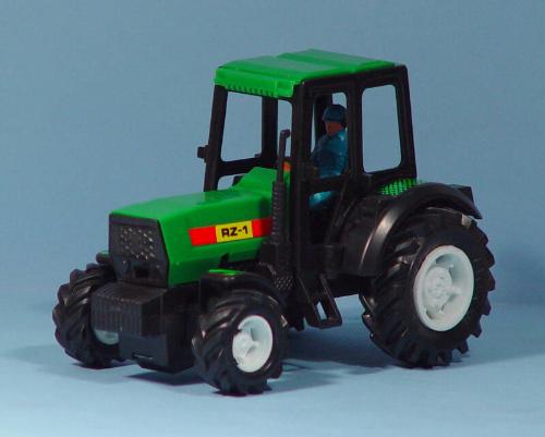 Friction Drive Green Tractor With Driver