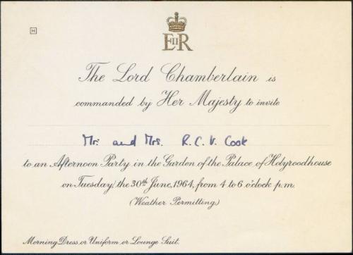 Invitation to Royal Garden Party