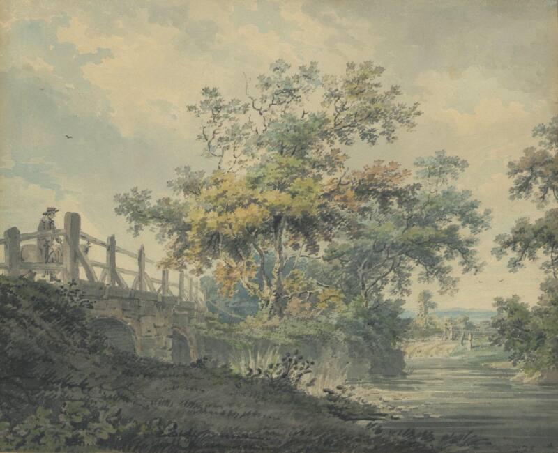 Landscape with Bridge and Figures