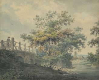 Landscape with Bridge and Figures
