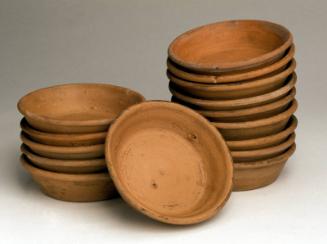 15 Terracotta Plant Pot Saucers made by Seaton Pottery