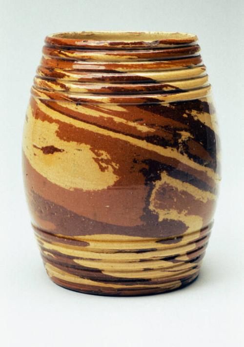 Agateware Storage Barrel by Seaton Pottery