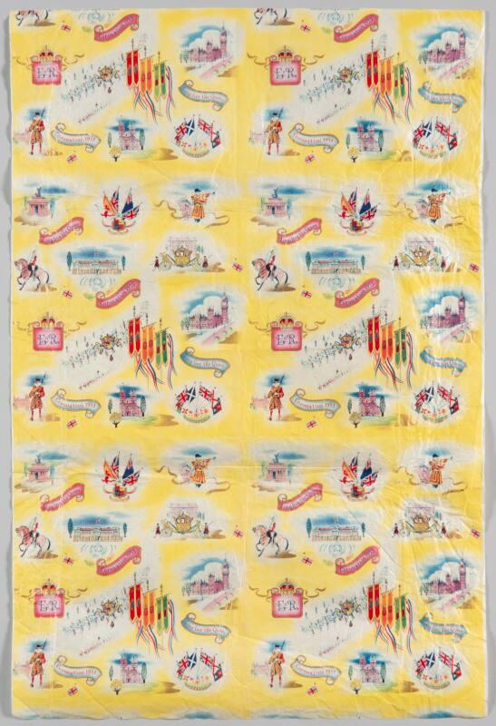 Commemorative Wrapping Paper for Coronation of HM Queen Elizabeth II