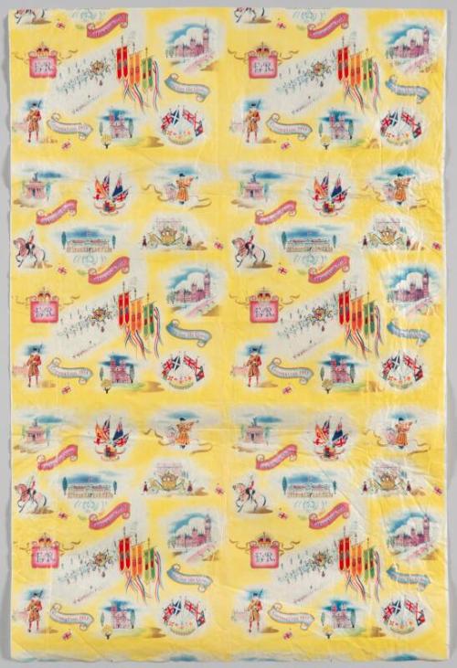 Commemorative Wrapping Paper for Coronation of HM Queen Elizabeth II