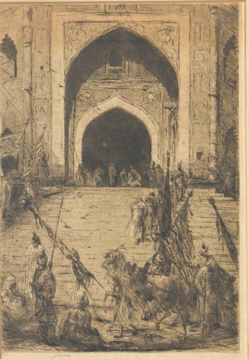 Entrance To The Great Mosque At Delhi