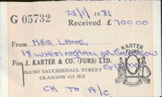 J. Karter & Co. Receipt