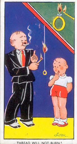 Carreras Ltd Cigarette Cards: Amusing Tricks And How To Do Them Series - No. 2 Thread Will Not …