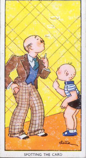 Carreras Ltd Cigarette Cards: Amusing Tricks And How To Do Them Series - No. 8 Spotting The Car…