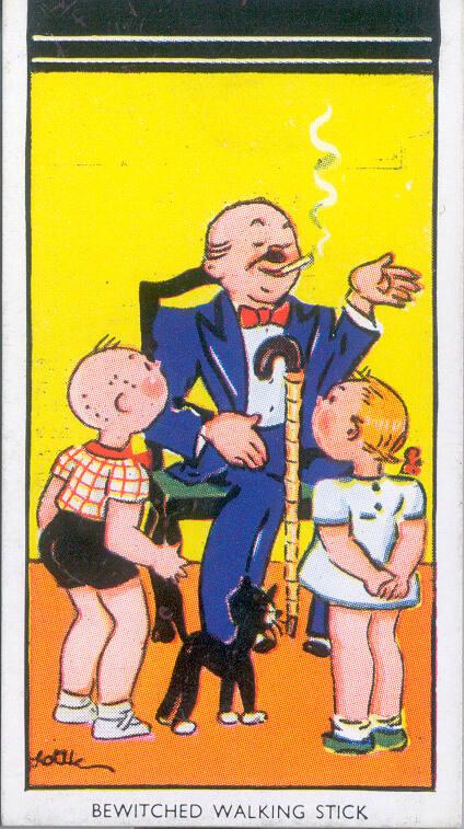 Carreras Ltd Cigarette Cards: Amusing Tricks And How To Do Them Series - No. 16 Bewitched Walki…