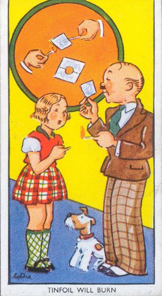 Carreras Ltd Cigarette Cards: Amusing Tricks And How To Do Them Series - No. 35 Tinfoil Will Bu…