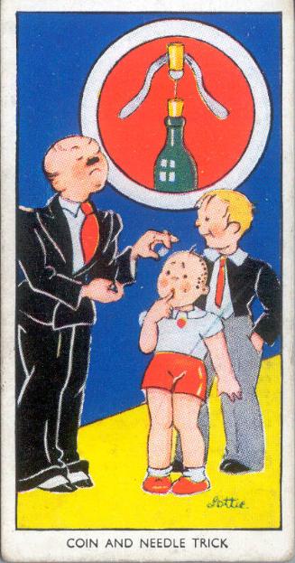 Carreras Ltd Cigarette Cards: Amusing Tricks And How To Do Them Series - No. 38 Coin And Needle…