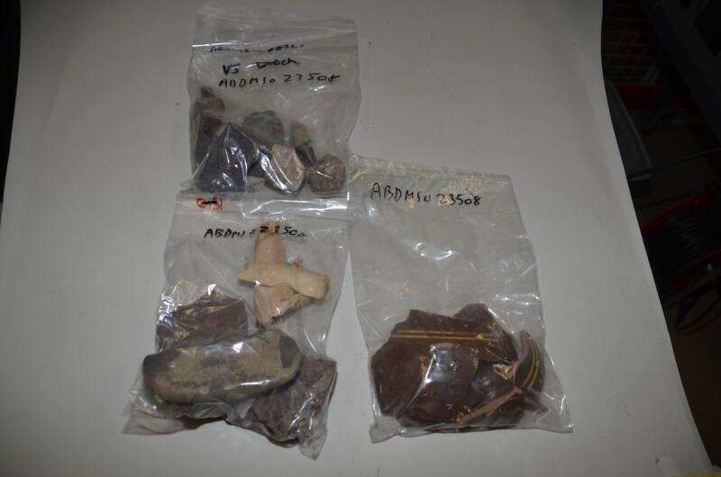 Pot Sherds (From Same Pot) And Stone From Tiree