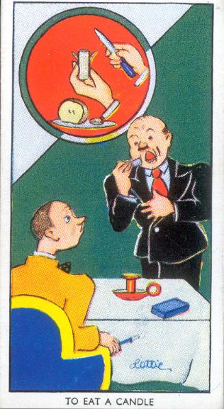 Carreras Ltd Cigarette Cards: Amusing Tricks And How To Do Them Series - No. 40 Restoring A Bro…