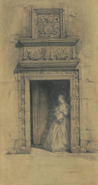 Woman Sewing in a Doorway (Victoria Lodging House Guestrow)