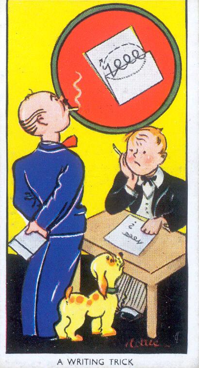 Carreras Ltd Cigarette Cards: Amusing Tricks And How To Do Them Series - No. 44 A Writing Trick…