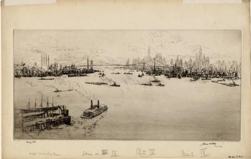 Manhattan No 1(Mh 275) by James McBey