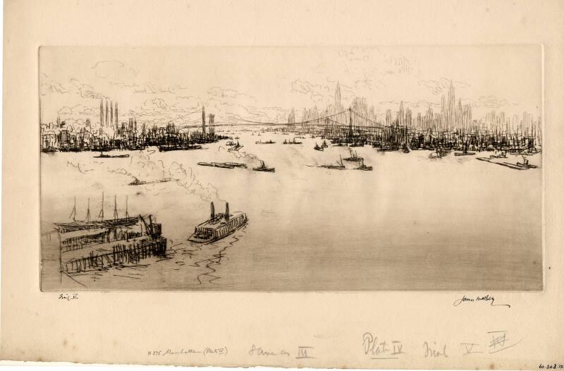 Manhattan No 1(Mh 275) by James McBey