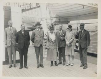 5. L to R Major Hindley, Sir Robert Williams [Bart] HRH Prince Arthur Ladt Williams Count [Larradio], Miss [d'Almeda], Capt. A Thomson May 24, 1929