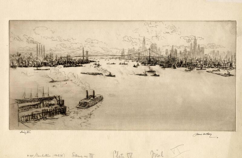 Manhattan No 1(Mh 275) by James McBey