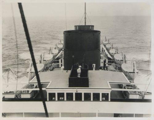 14. View looking aft Carnarvon Castle from Crow's Nest