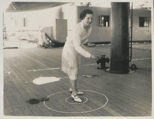 23. Miss Greenwood at deck quoits