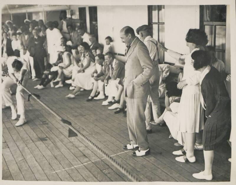 25. HRH Prince Arthur of Connaught acts a judge in The Tug of War