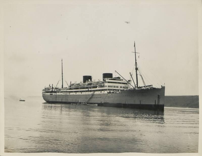 34. Carnarvon Castle on arrival in Lobito Bay June 6 - 29