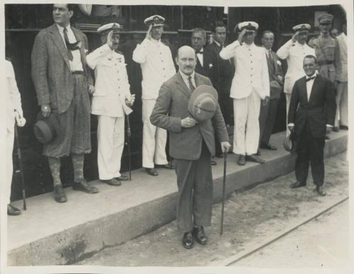 37. HRH Prince Arthur of Connaught during the playing of the National Anthem