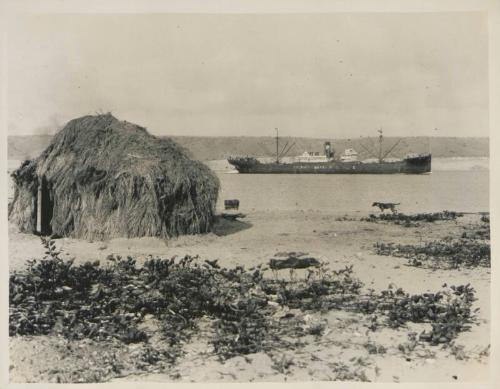 47. American West African Line boat steaming up Lobito Bay