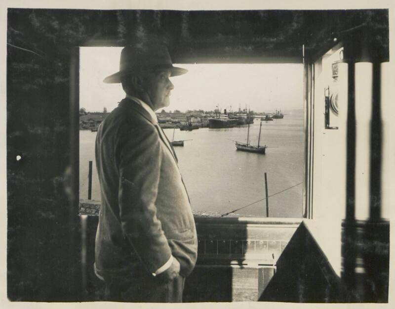 54a. Glimpse of Lobito Bay from train leaving