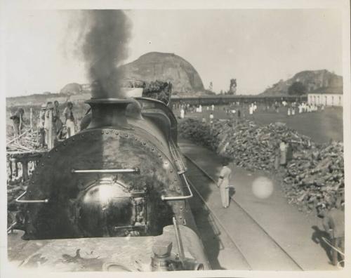 61. The Special drawn by 'Garrett' engine, steaming out of Lepe