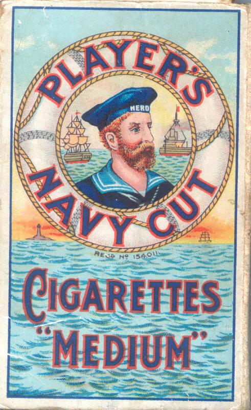 Player's Navy Cut "Medium" Cigarette Box Containing Film Stars Third Series Cards (front of box…