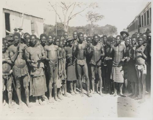 102. Natives sing a song of welcome on arrival of Special